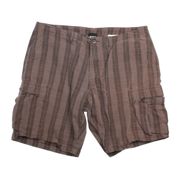Patagonia Mens 40 Brown Striped Cargo Golf Walking Easy Care Sport Shorts - Picture 1 of 8